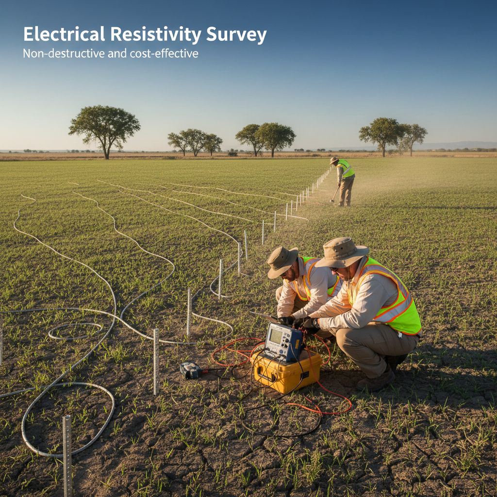 Electrical Resistivity Survey in progress